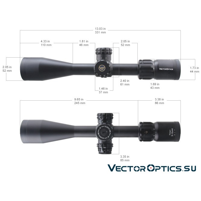 Оптический прицел Vector Optics Paragon 3-15x44 Tactical SFP кольца 25,4мм