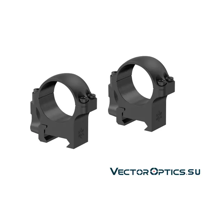 Быстросъемные кольца  Vector Optics 30мм, Weaver, низкие H=19мм, (XASR-SQ11)