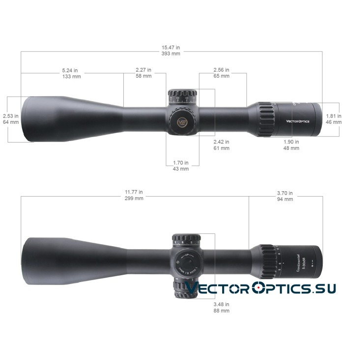 Оптический прицел Vector Optics Continental 34mm X6 5-30x56 FFP Zero Stop кольца 34 мм