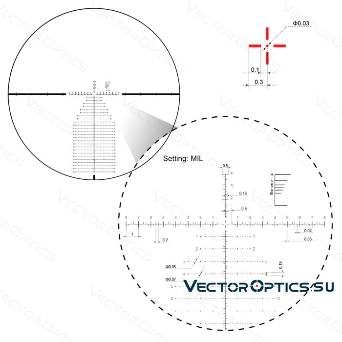 Оптический прицел Vector Optics Continental 34mm X6 5-30x56 FFP Zero Stop кольца 34 мм