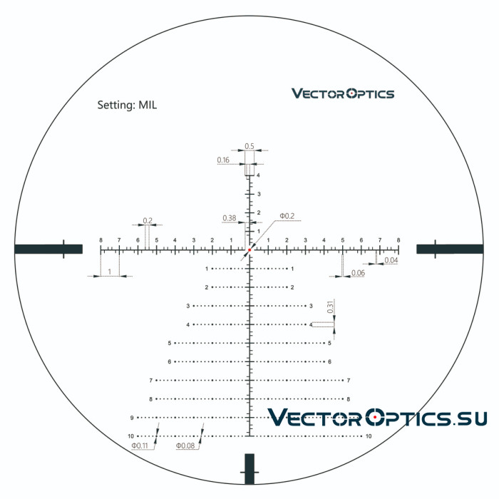Оптический прицел Vector Optics Continental 34mm X6 3-18x50 FFP Zero Stop кольца 34 мм