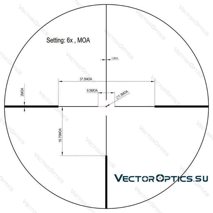 Оптический прицел Vector Optics Continental Hunting X6 1-6x24 SFP кольца 30 мм