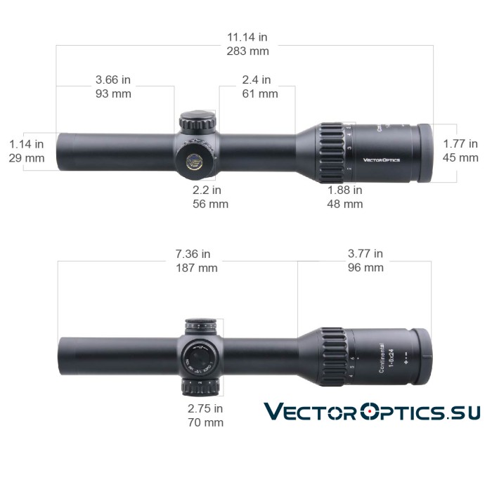 Оптический прицел Vector Optics Continental Hunting X6 1-6x24 SFP кольца 30 мм