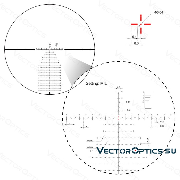 Оптический прицел Vector Optics Continental 34mm X6 4-24x56 FFP Zero Stop кольца 34 мм