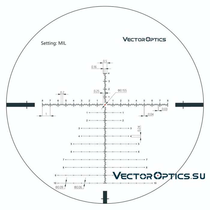 Оптический прицел Vector Optics Continental 34mm X6 4-24x56 FFP Zero Stop кольца 34 мм