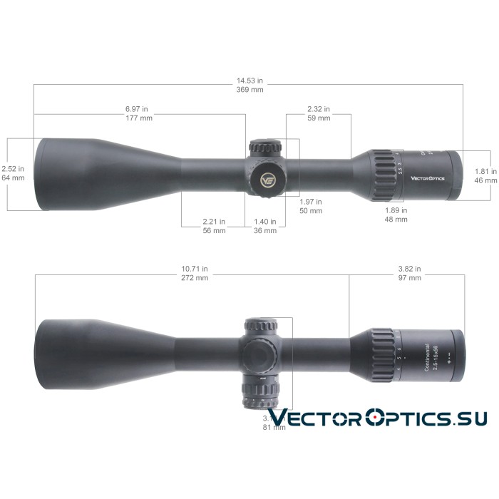 Оптический прицел Vector Optics Continental Hunting X6 2,5-15x56 SFP кольца 30 мм