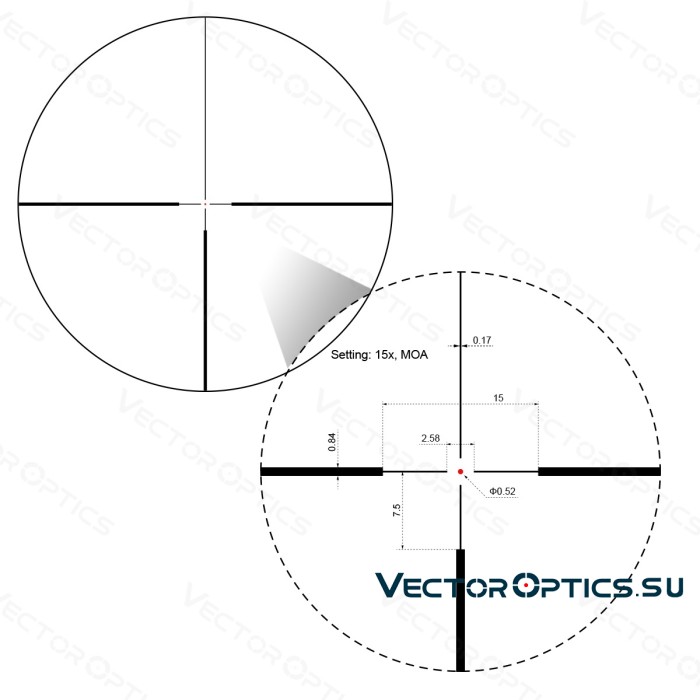 Оптический прицел Vector Optics Continental Hunting X6 2,5-15x56 SFP кольца 30 мм