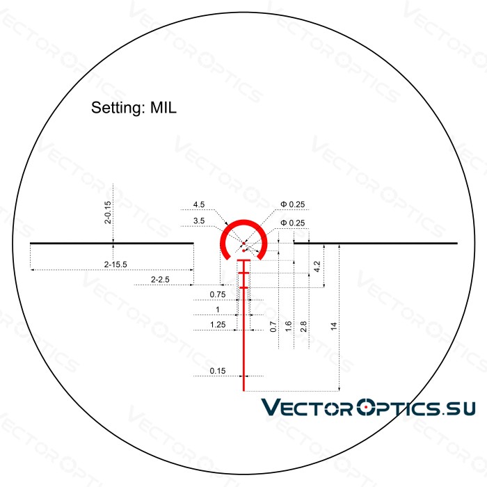 Оптический прицел Vector Optics Taurus 1-6x24 FFP кольца 30 мм