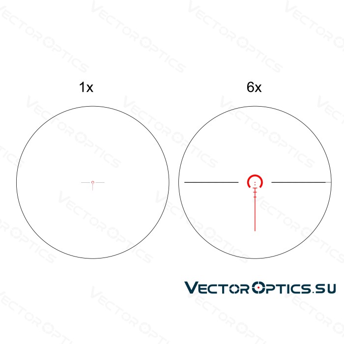 Оптический прицел Vector Optics Taurus 1-6x24 FFP кольца 30 мм