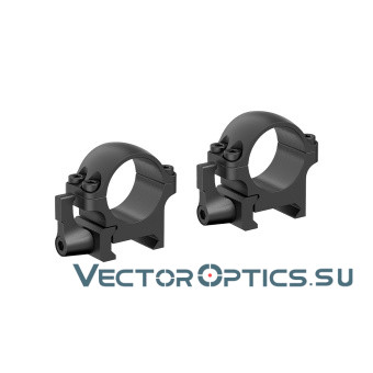 Быстросъемные кольца  Vector Optics 25,4мм, Weaver, Низкие H=19мм (XASR-SQ01)  