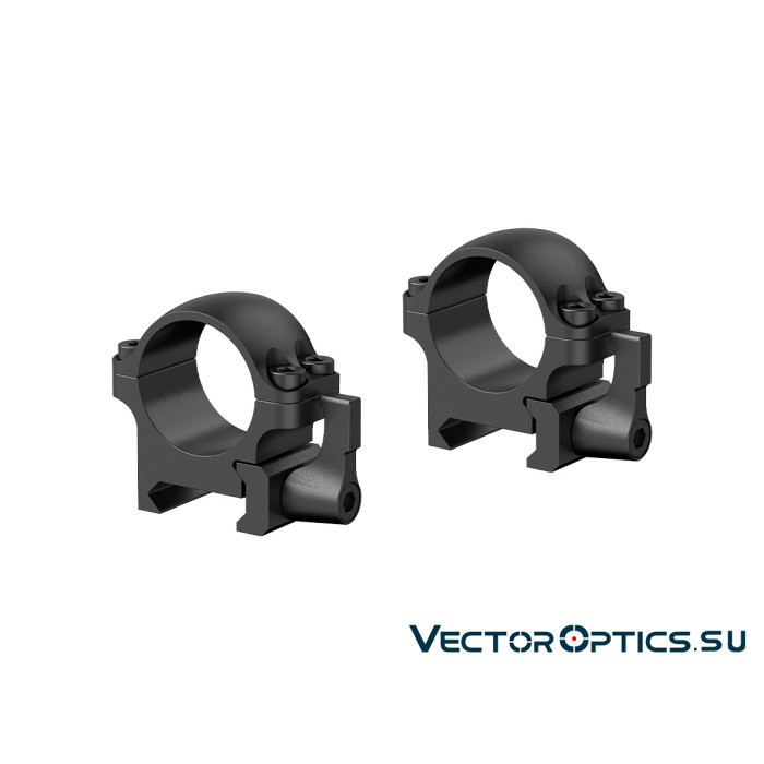 Быстросъемные кольца  Vector Optics 25,4мм, Weaver, Низкие H=19мм (XASR-SQ01)  