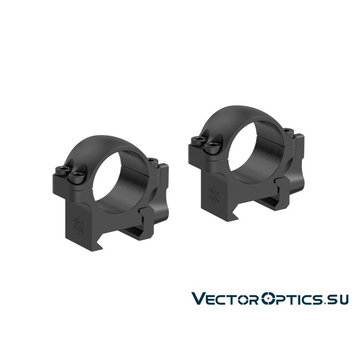 Быстросъемные кольца  Vector Optics 25,4мм, Weaver, Низкие H=19мм (XASR-SQ01)  