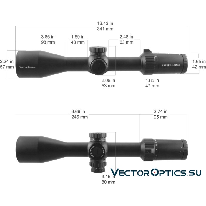 Оптический прицел Vector Optics Taurus 3-18x50 FFP кольца 30 мм