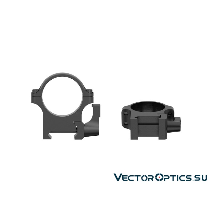 Быстросъемные кольца  Vector Optics 30мм, Weaver, низкие H=19мм, (XASR-SQ11)