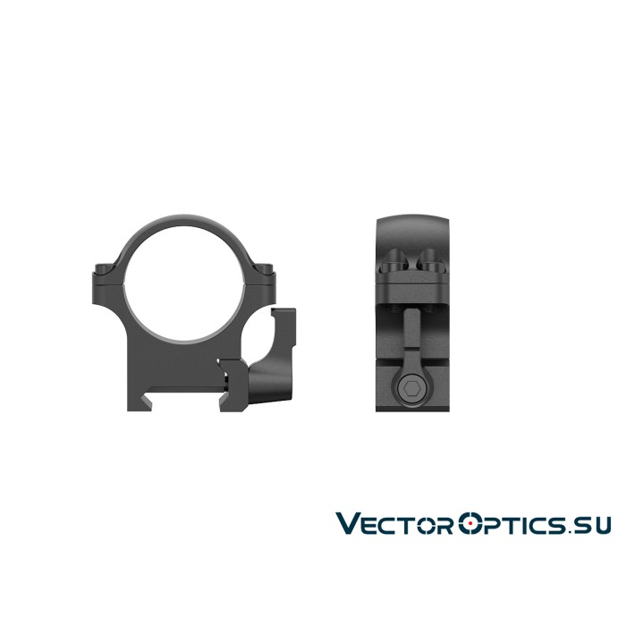 Быстросъемные кольца  Vector Optics 30мм, Weaver, низкие H=19мм, (XASR-SQ11)