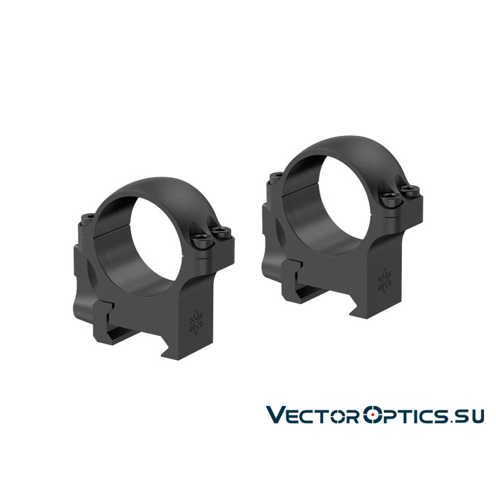 Быстросъемные кольца  Vector Optics 30мм, Weaver, низкие H=19мм, (XASR-SQ11)