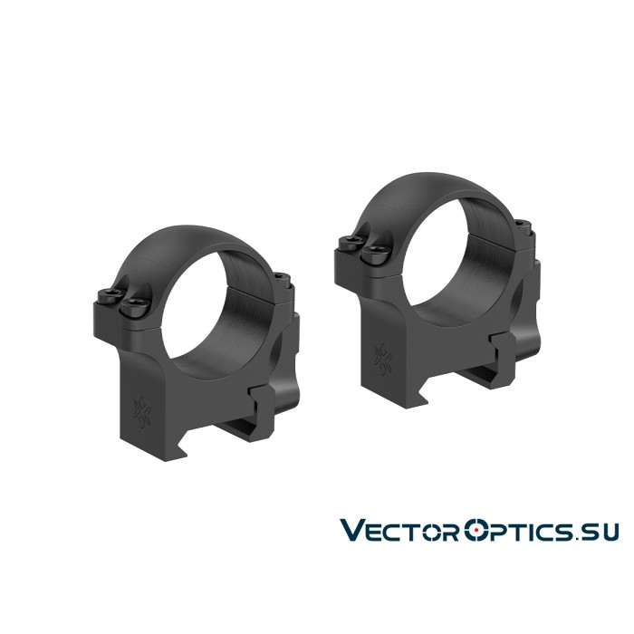 Быстросъемные кольца  Vector Optics 30мм, Weaver, низкие H=19мм, (XASR-SQ11)