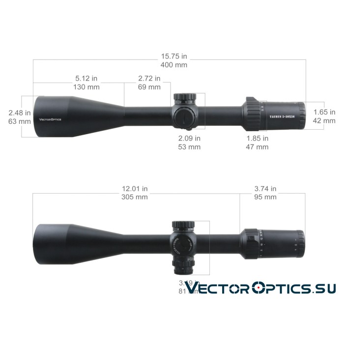 Оптический прицел Vector Optics Taurus 5-30x56 FFP кольца 30 мм