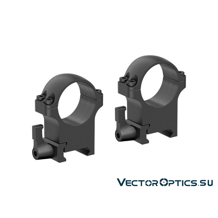 Быстросъемные кольца  Vector Optics 30мм, Weaver, средние H=21мм (XASR-SQ12) 
