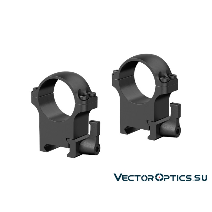 Быстросъемные кольца  Vector Optics 30мм, Weaver, средние H=21мм (XASR-SQ12) 