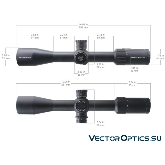 Оптический прицел Vector Optics Taurus 4-16x44 SFP кольца 30 мм