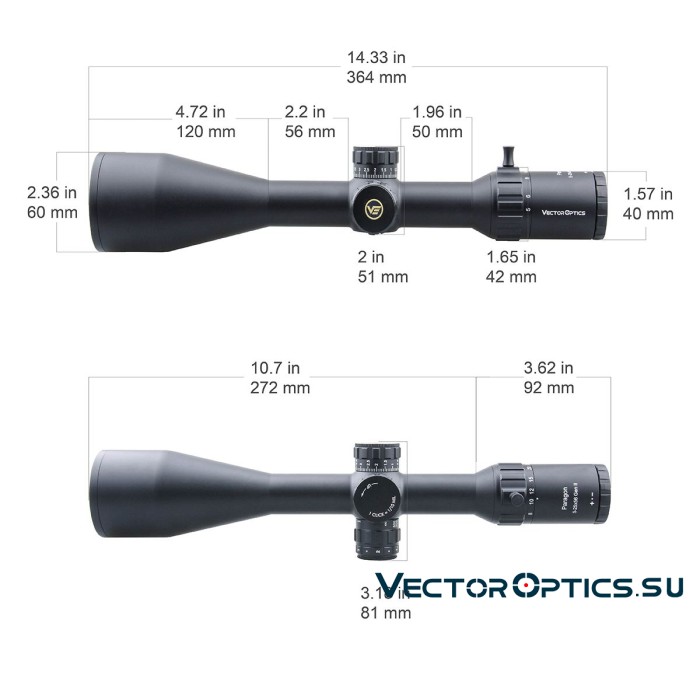 Оптический прицел Vector Optics Paragon 5-25x56 GenII SFP кольца 30мм