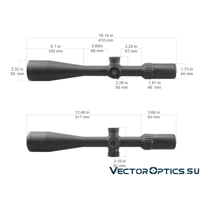 Оптический прицел Vector Optics Sentinel-X 10-40x50 SFP кольца 30мм