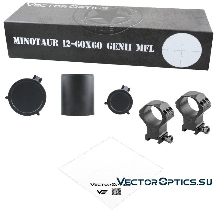 Оптический прицел Vector Optics Minotaur 12-60x60 GenII MFL SFP кольца 34мм