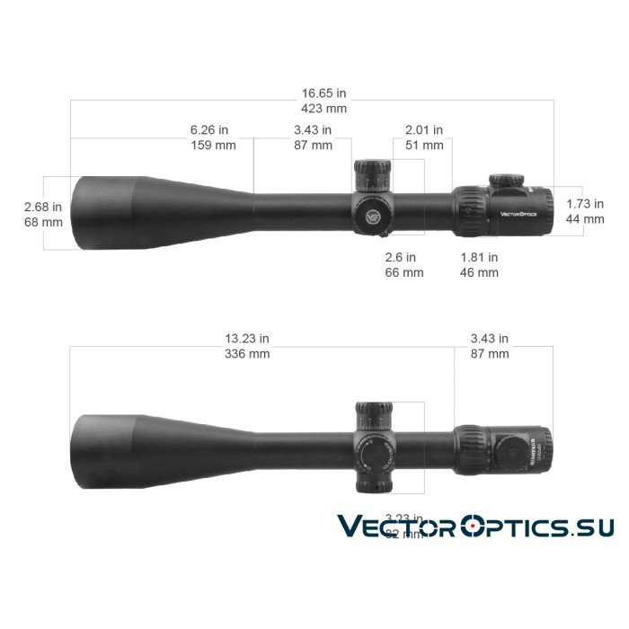 Оптический прицел Vector Optics Minotaur 12-60x60 GenII MFL SFP кольца 34мм