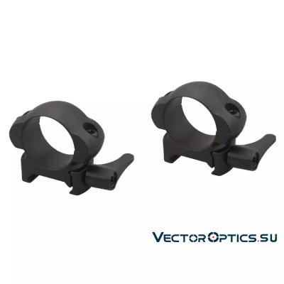 Кольца Vector Optics 25,4мм быстросъёмные на Picatinny/Weaver, стальные, низкие BH=17мм (SCSR-01)