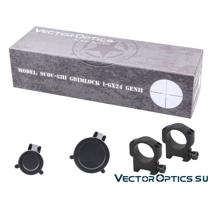 Оптический прицел Vector Optics Grimlock 1-6x24 GenII SFP кольца 30мм