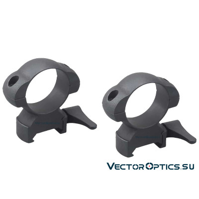 Кольца Vector Optics 30мм быстросъёмные на Picatinny/Weaver, стальные, высокие BH=27 (SCSR-06)