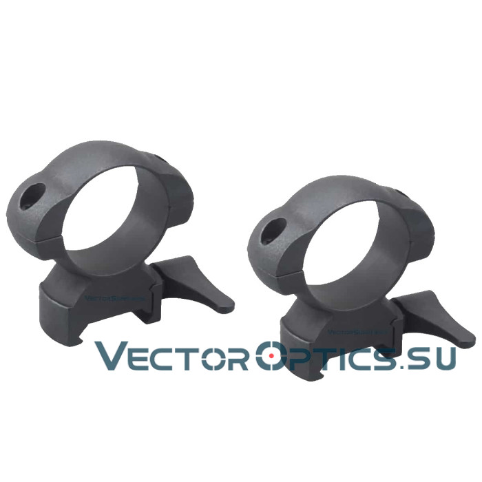Кольца Vector Optics 30мм быстросъёмные на Picatinny/Weaver, стальные, высокие BH=27 (SCSR-06)