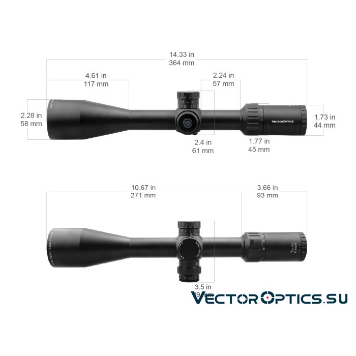 Оптический прицел Vector Optics Tourex 6-24x50 FFP кольца 30мм