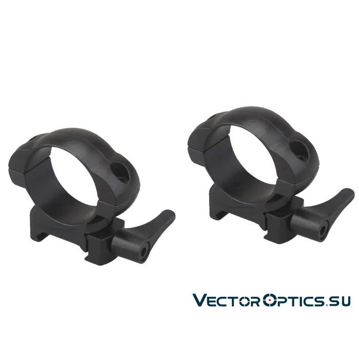 Кольца Vector Optics 30мм быстросъёмные на Picatinny/Weaver, стальные, средние BH=21мм (SCSR-05)