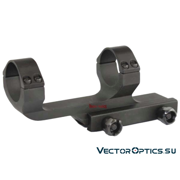 Кронштейн моноблок удлиненный Vector Optics кольца 30мм, на Picatinny (SCTM-24A)