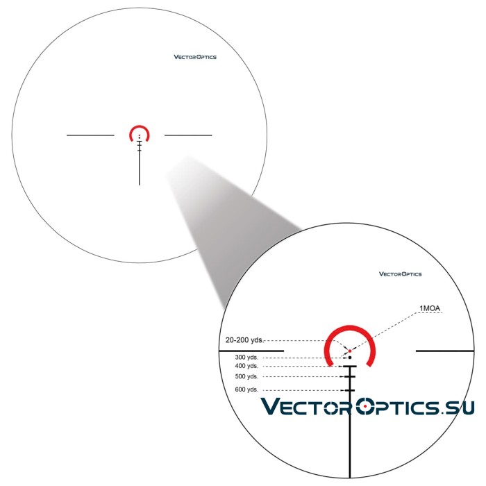 Оптический прицел Vector Optics Aston 1-6x24 SFP кольца 30мм