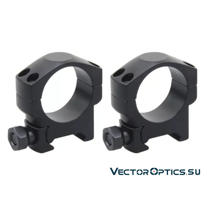 Кольца Vector Optics 30мм, на Picatinny/Weaver, низкие BH=21,5мм (SCTM-27)