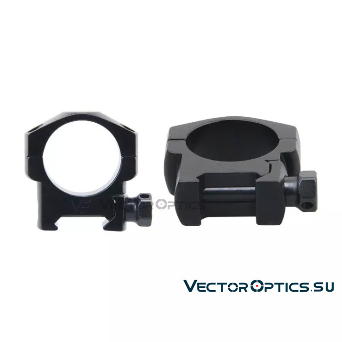 Кольца Vector Optics 30мм, на Picatinny/Weaver, низкие BH=21,5мм (SCTM-27)