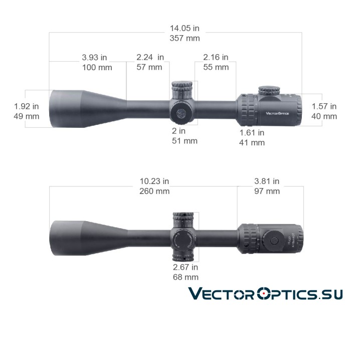Оптический прицел Vector Optics Hugo 4-16x44 GT SFP кольца 25,4мм