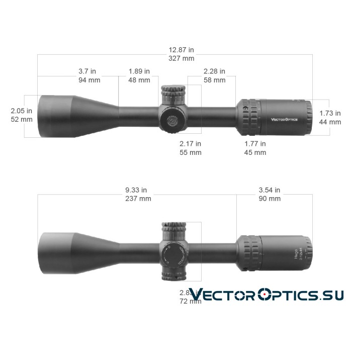 Оптический прицел Vector Optics Hugo 6-24x50 GT SFP кольца 25,4мм