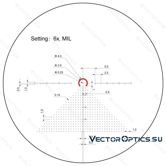 Оптический прицел Vector Optics VictOptics S6 1-6x24 SFP кольца 30мм