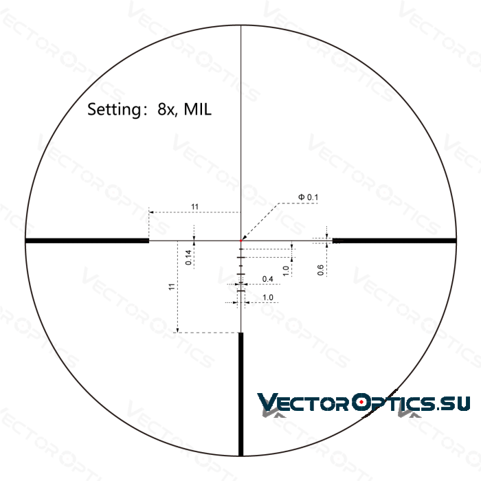Оптический прицел Vector Optics Continental x8 1-8x24i SFP ED Fiber LPVO 30мм 