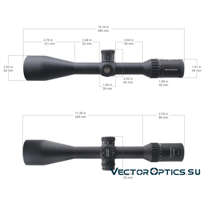 Оптический прицел Vector Optics Continental Tactical X8 4-32x56 SFP ED Zero Stop кольца 30мм