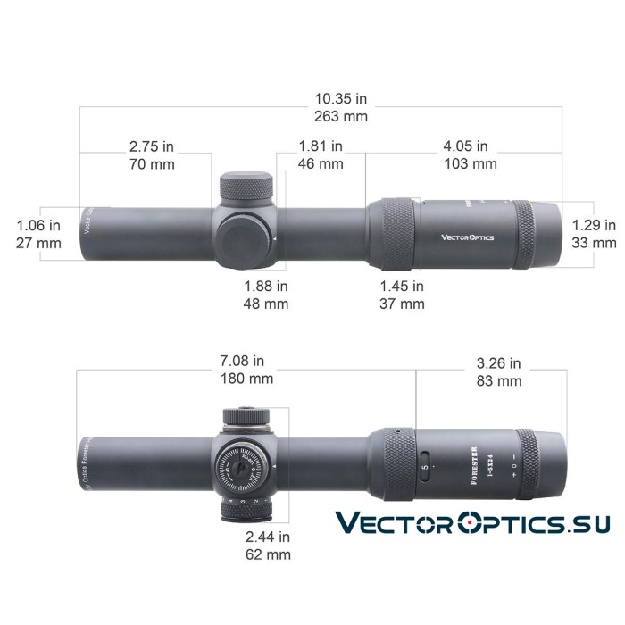 Оптический прицел Vector Optics Forester 1-5x24 SFP кольца 30мм