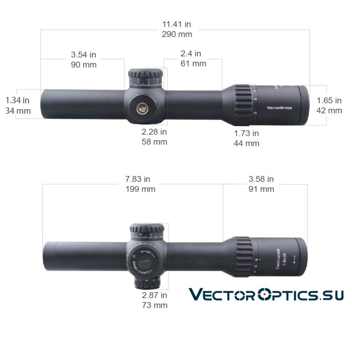 Оптический прицел Vector Optics Continental 34mm X6 1-6x28 FFP Zero Stop кольца 34мм