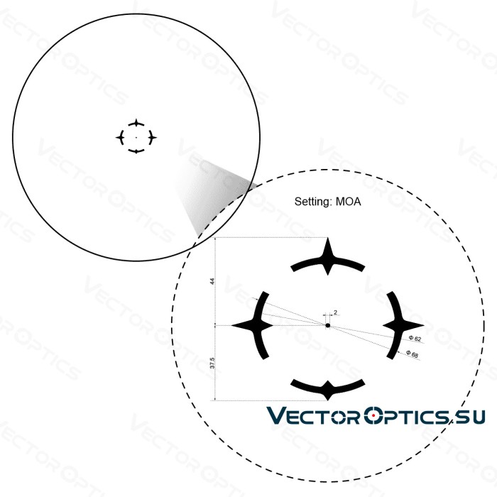 Призматический прицел Vector Optics Paragon 1x16 Micro Prism (SCPS-M01)