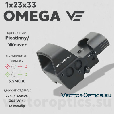 Коллиматорный прицел Vector Optics OMEGA 1х23х33 (SCRD-48)