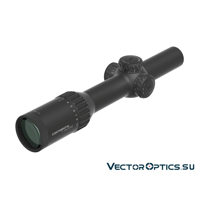 Оптический прицел Vector Optics Continental X10 1-10x24i SFP Fiber ED кольца 30 мм