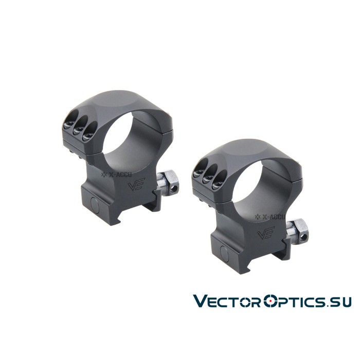 Кольца Vector Optics X-Accu 30мм BH=35мм Высокие на Picatinny/Weaver (XASR-3003)